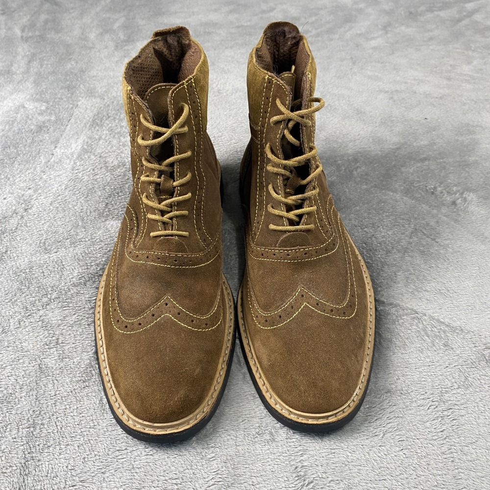 Original Penguin Brogue WT Boot Mens 11 Brown Suede Wingtip Chukka Engineer